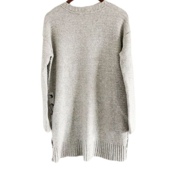 Free People Heart It Laces Lace Up Ribbon Tunic Sweater XS - Picture 4 of 5